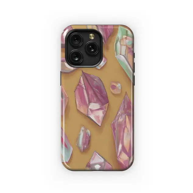 Faceted Crystals Phone Case iPhone Samsung Cover Pixel 3430