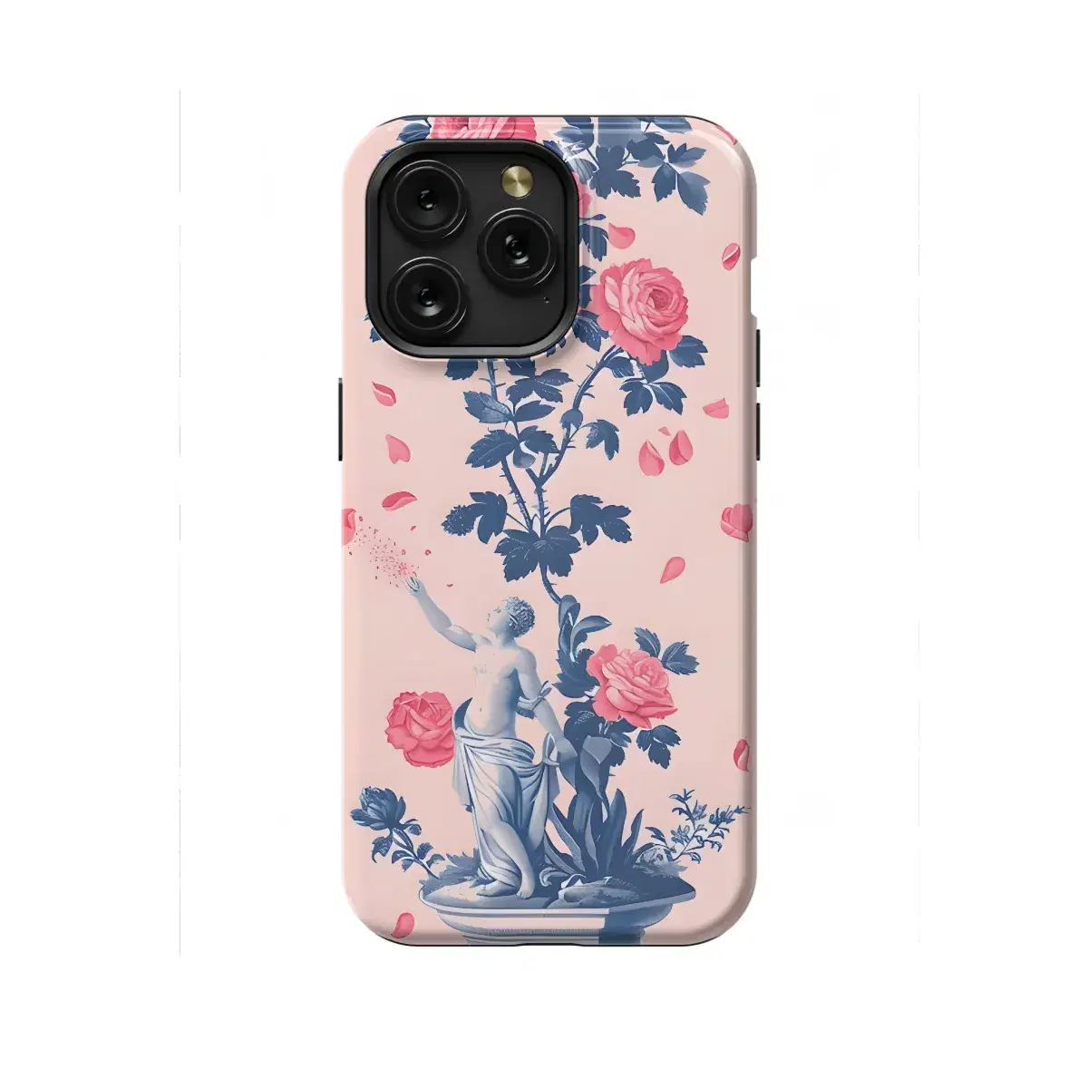 Fairy Rose Petals Amid French Toile De Jouy Phone Case iPhone Samsung Cover Pixel 1193 - Image 1
