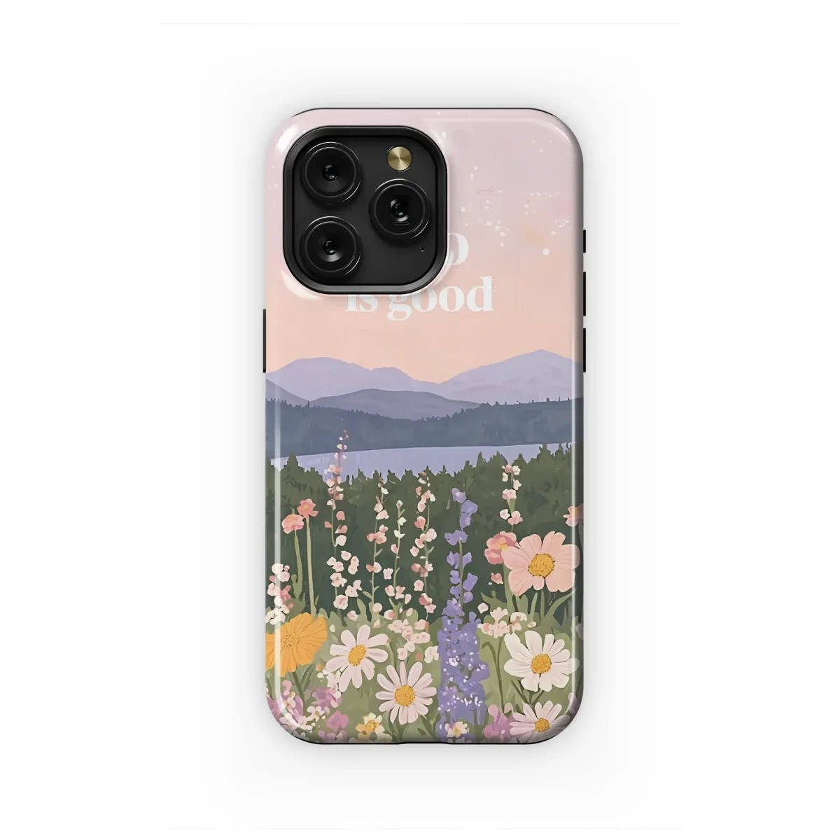 Faithful Floral Mountain Landscape Phone Case iPhone Samsung Cover Pixel 7359 - Image 1