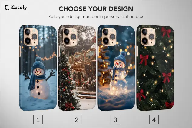 Festive Christmas Winter Holiday Art Graphic Phone Case Cover for iPhone 17 Pro Max 16 15 Plus 14 13 Mini Samsung S25 S24 Pixel 10 9 8840