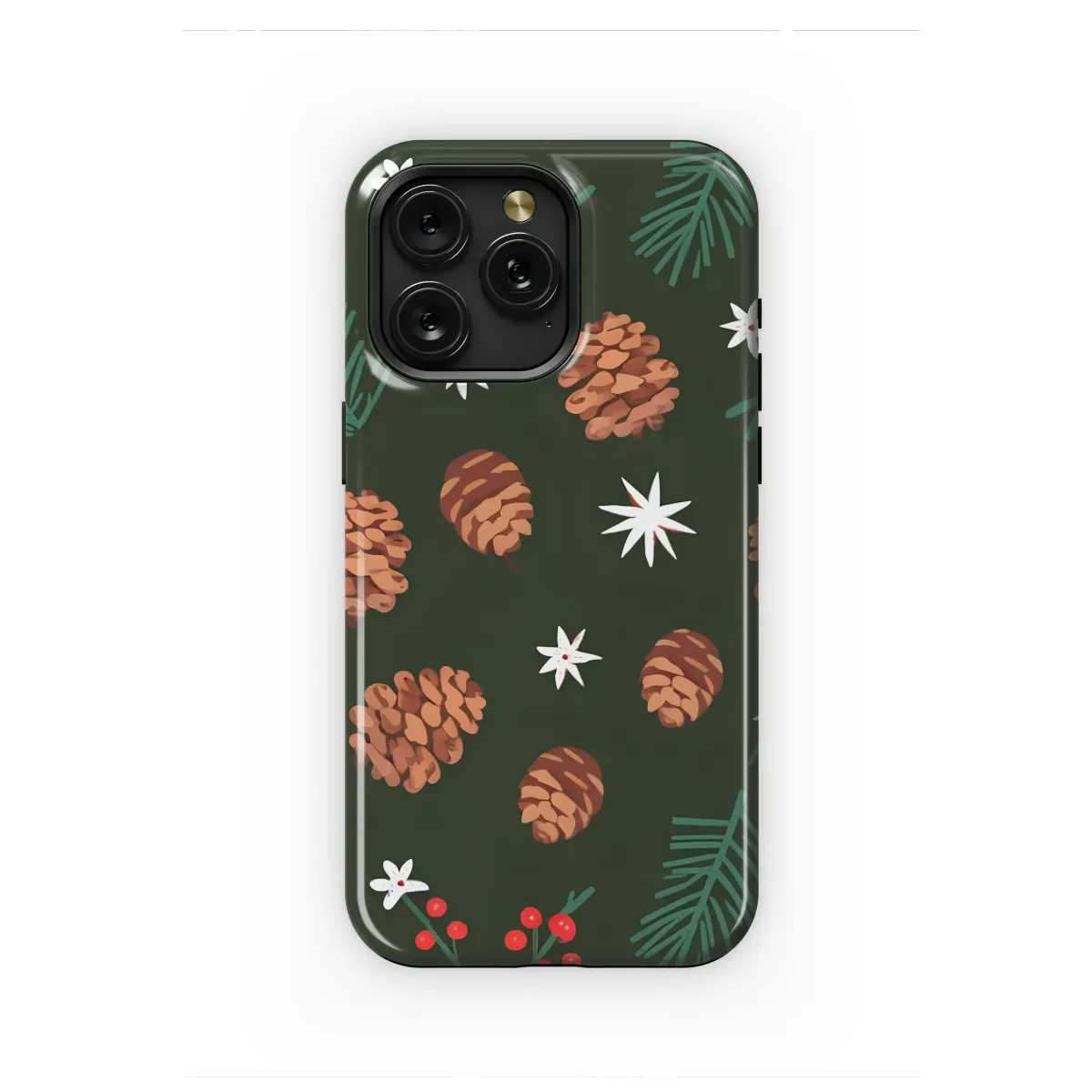 Festive Pinecone Woodland Gathering Phone Case iPhone Samsung Cover Pixel 8041 - Image 1