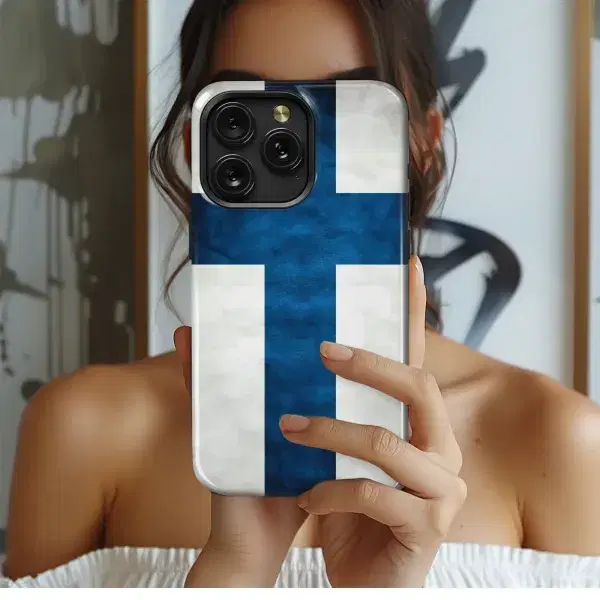 Finnish Flag Design
 Phone Case iPhone Samsung Cover Pixel 5741 - Image 1