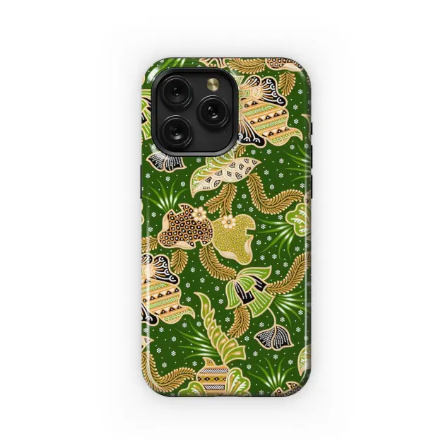 Floral Batik Phone Case iPhone Samsung Cover Pixel 3815