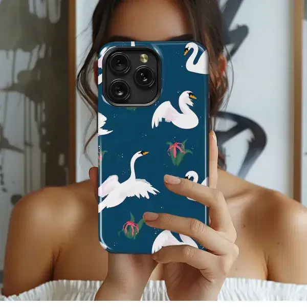 Floral Birds on Lavender Phone Case iPhone Samsung Cover Pixel 5048 - Image 1