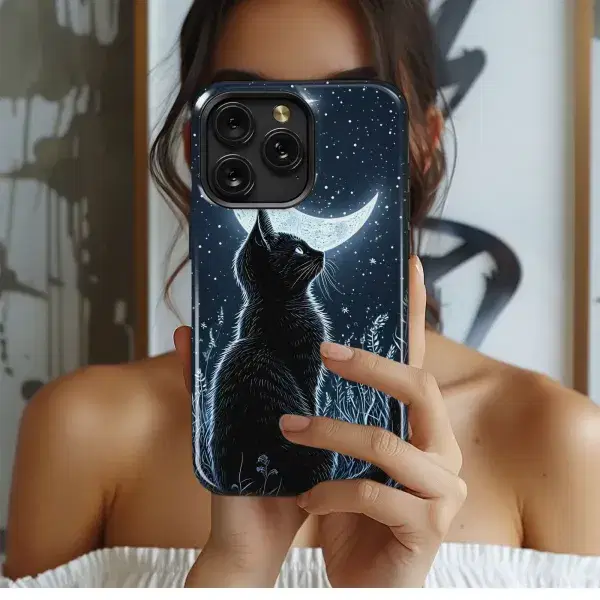 Floral Cross in Blue Hues Phone Case iPhone Samsung Cover Pixel 5102 - Image 1