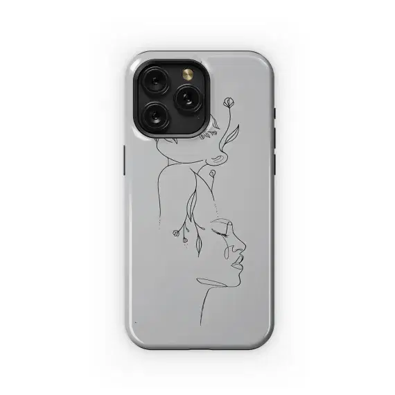 Floral Face Line Art
 Phone Case iPhone Samsung Cover Pixel 4763 - Image 1