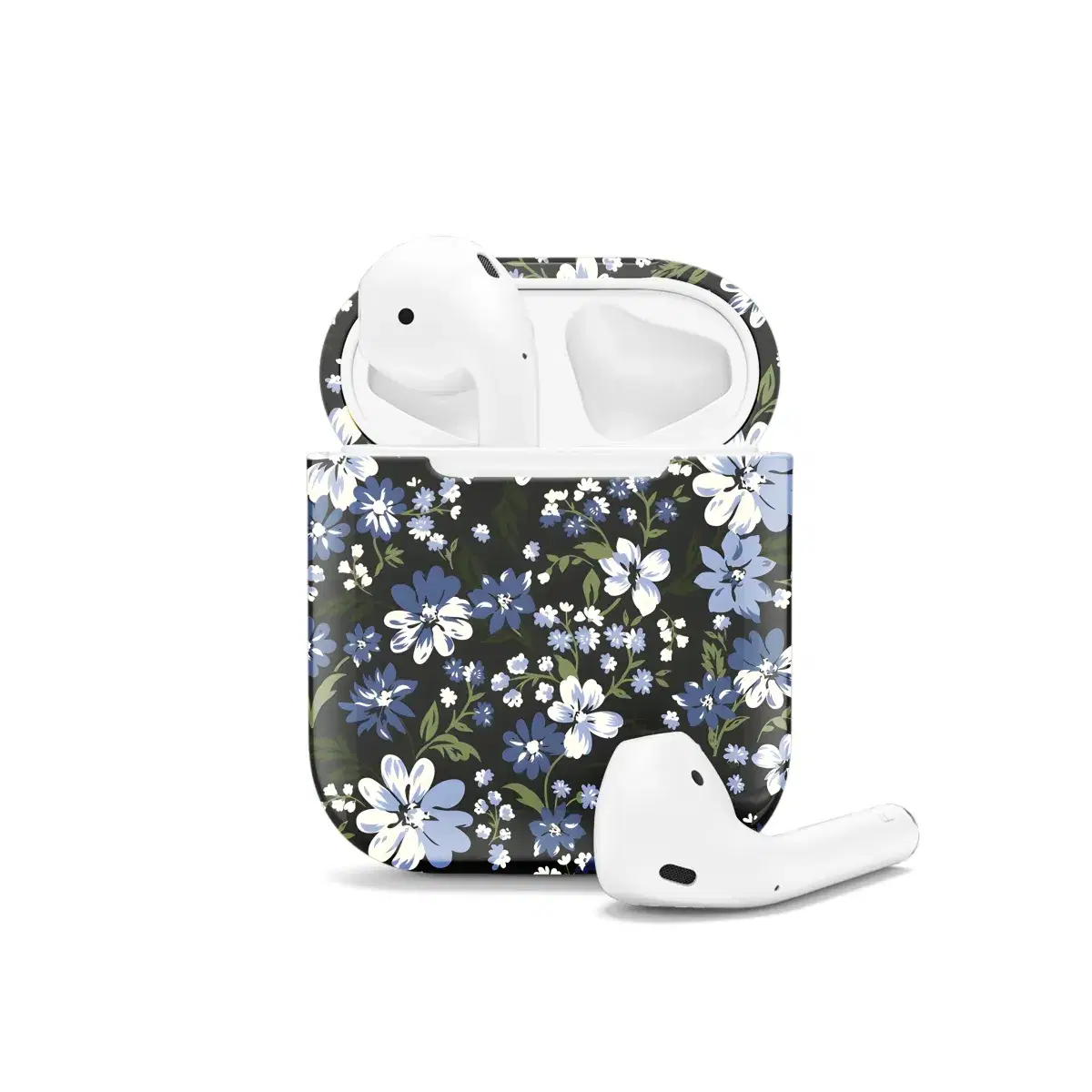 Floral Grey Seamless Pattern  AirPods Case AirPods Pro AirPods Pro 2 AirPods 3 AirPods 2 Glossy 2356 - Image 1
