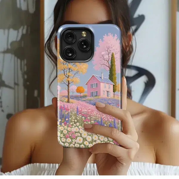 Floral Vintage Bookcase Design Phone Case iPhone Samsung Cover Pixel 4868 - Image 1