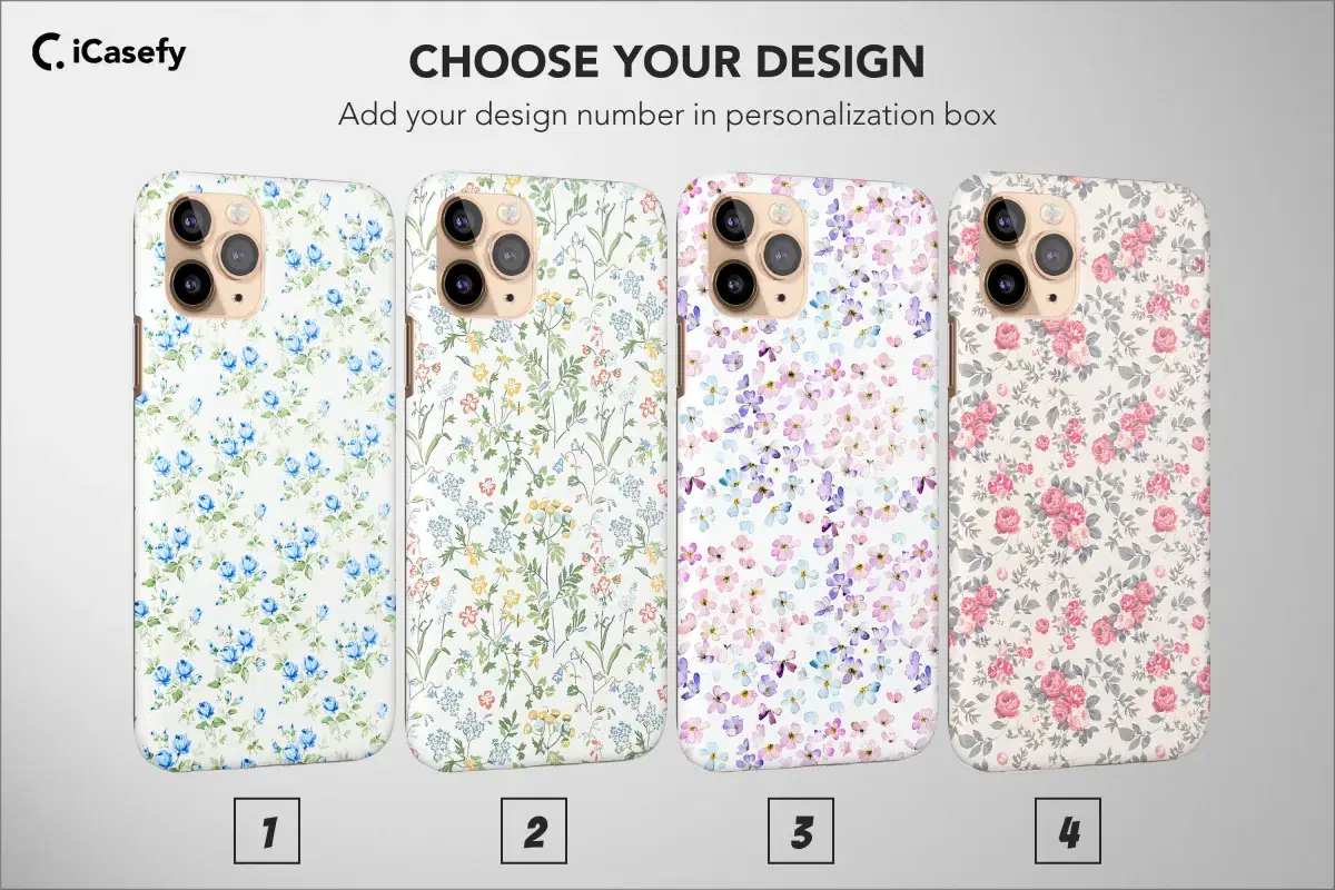 Flower Phone Case Floral Pattern Wild Flower Cover - Image 1