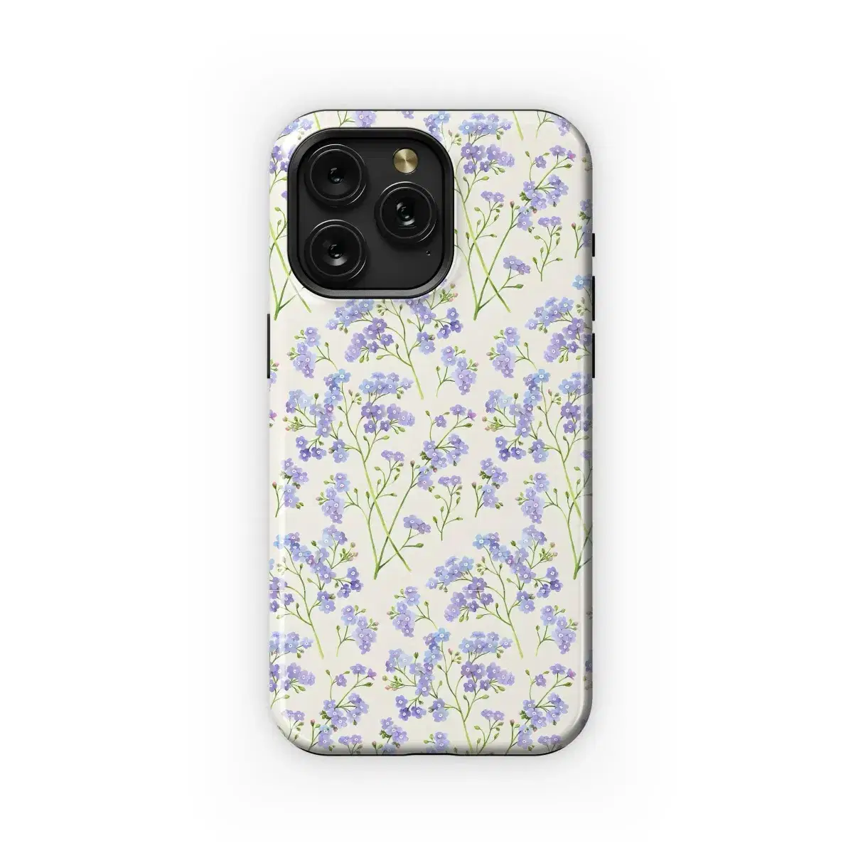 Forget-Me-Not Floral Print Phone Case iPhone Samsung Cover Pixel 5060 - Image 1