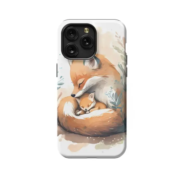 Fox family Phone Case iPhone Samsung Pixel & More 500