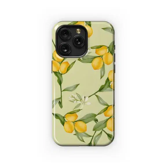 Fresh Watercolor Lemon Branch Print Phone Case iPhone Samsung Cover Pixel 5308 - Image 1