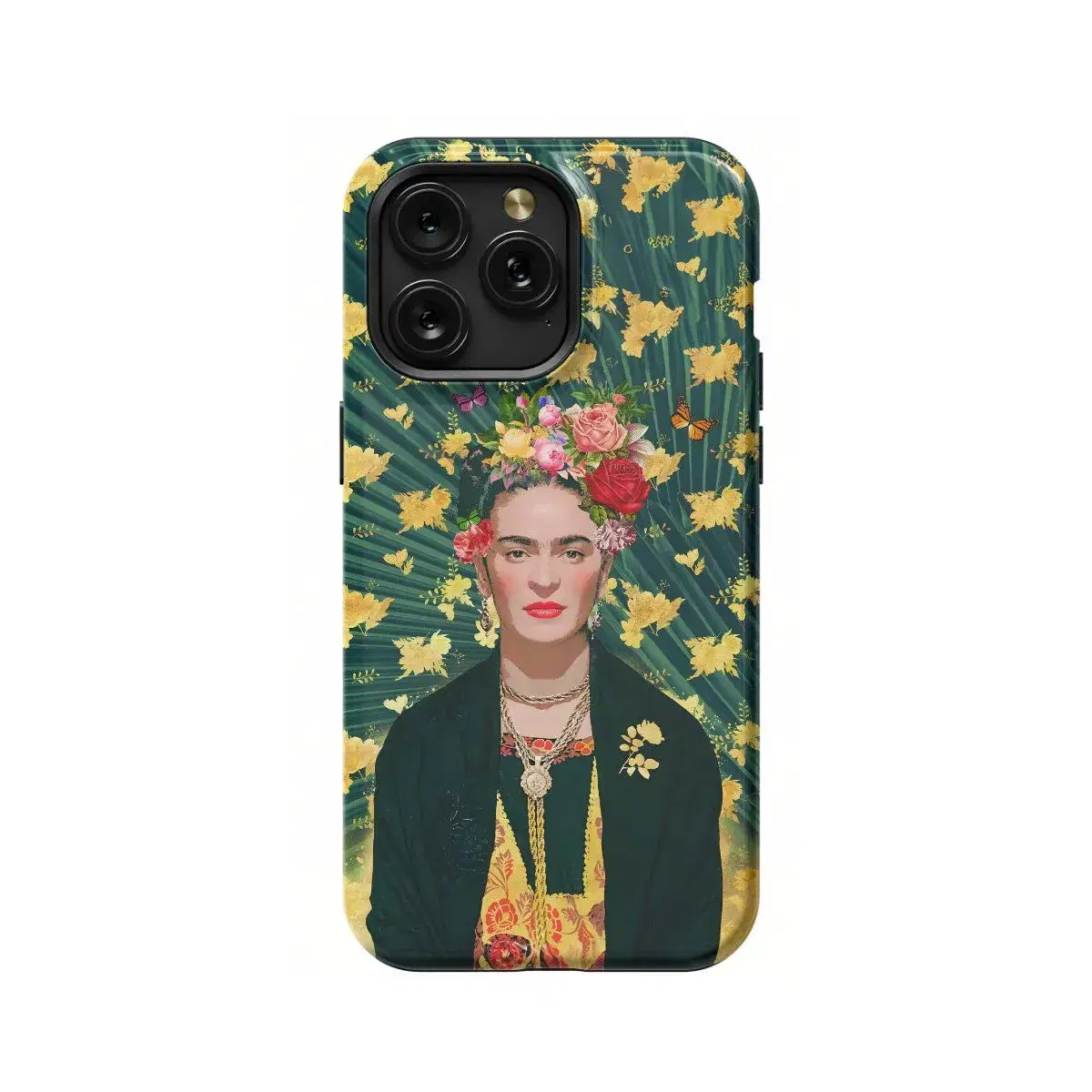 Frida Kahlo Portrait Feminism Surrealism Flower Phone Case iPhone Samsung Pixel & More - Image 1