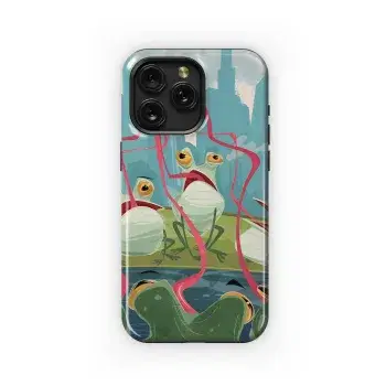 Frogs Fight Over Fly Phone Case iPhone Samsung Cover Pixel 2250 - Image 1
