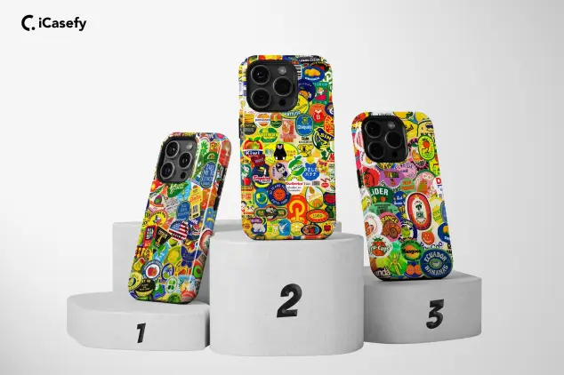 Fruit Sticker Phone Case Fruit Collage Cover