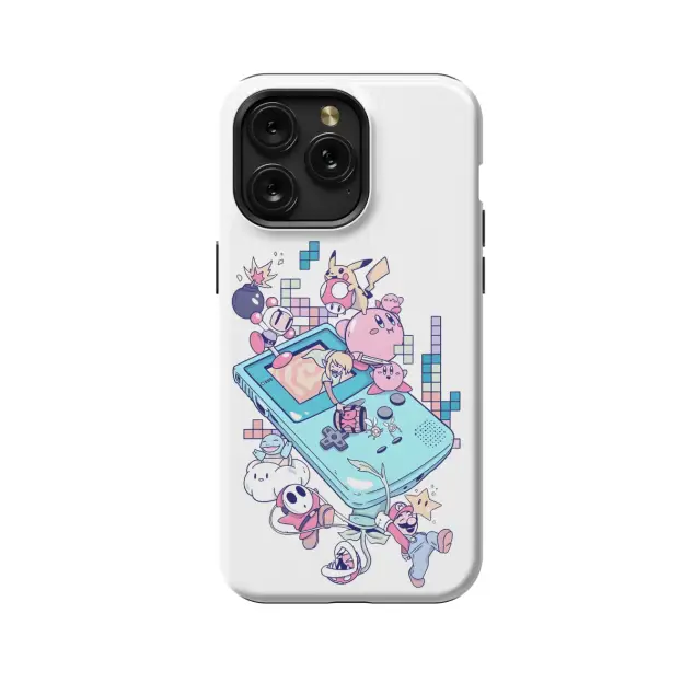Kawaii Gaming Room Wall Art - 90s Anime Aesthetic - Cozy Lofi Art - Retro Gamer Gift - Pink Pastel Phone Case for iPhone, Samsung, Pixel & More 570