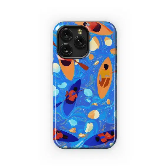 Geometric Fishing Abstract Phone Case iPhone Samsung Cover Pixel 3654 - Image 1