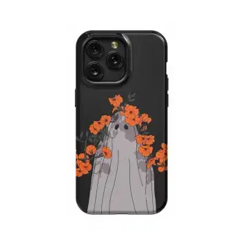 Ghost Spooky Red Floral Head Phone Case iPhone Samsung Pixel & More - Image 1