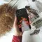 Ghost Spooky Red Floral Head Phone Case iPhone Samsung Pixel & More - Image 2