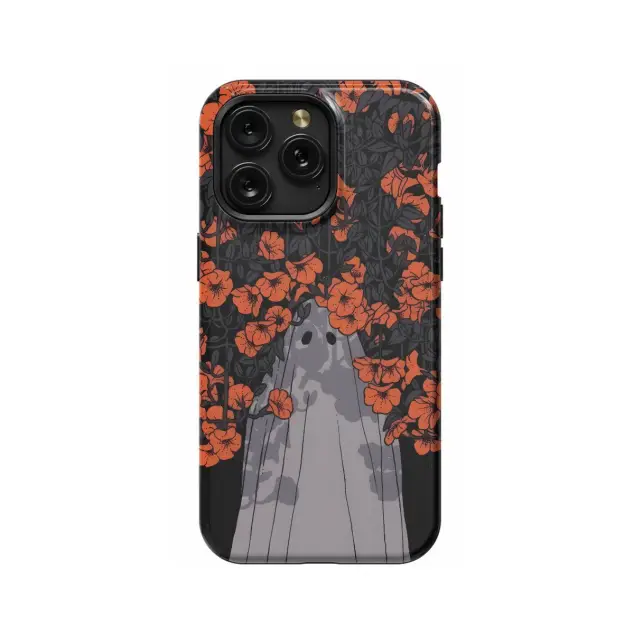 Ghost Spooky Red Flower Head Phone Case iPhone Samsung Pixel & More