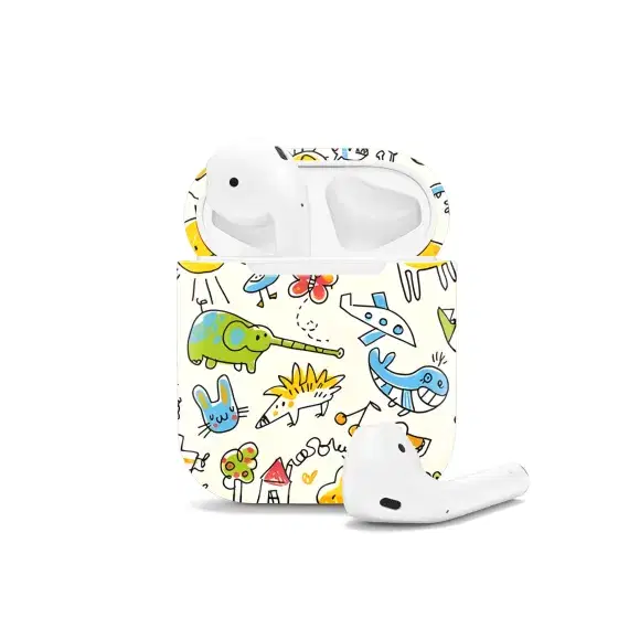 Giraffe, Airplane, House, Butterfly Pattern AirPods Case AirPods Pro AirPods Pro 2 AirPods 3 AirPods 2 Glossy 1790 - Image 1
