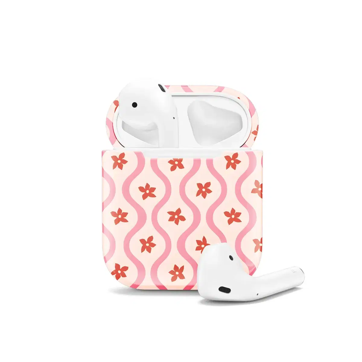 Girly Wavy Circus Pattern AirPods Case AirPods Pro AirPods Pro 2 AirPods 3 AirPods 2 Glossy 2372 - Image 1