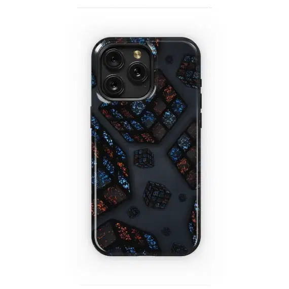 Glowing Cube Illusion Phone Case iPhone Samsung Cover Pixel 5759 - Image 1