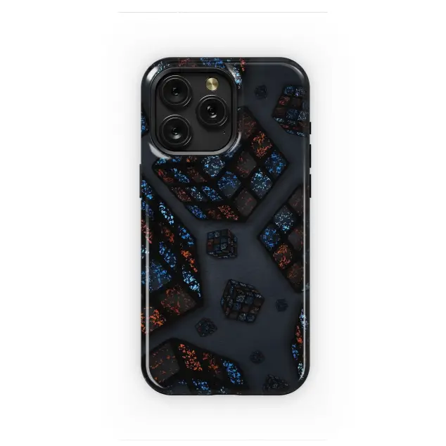 Glowing Cube Illusion Phone Case iPhone Samsung Cover Pixel 5759