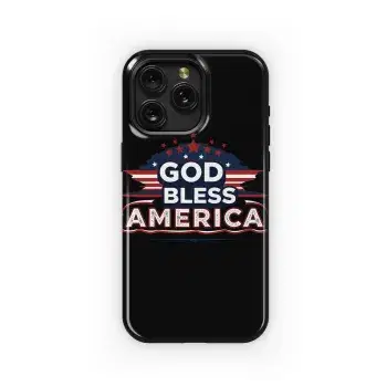 God Bless America Text Patriotic Phone Case iPhone Samsung Cover Pixel 2756 - Image 1