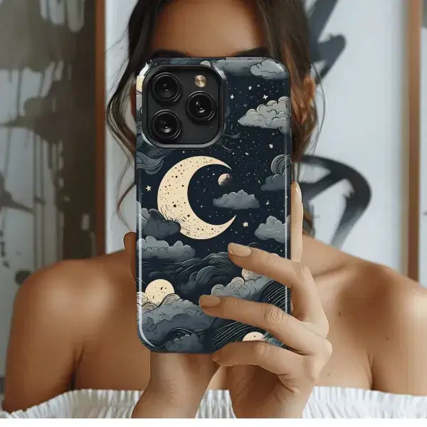 Golden Celestial Landscape
 Phone Case iPhone Samsung Cover Pixel 4432 - Image 1