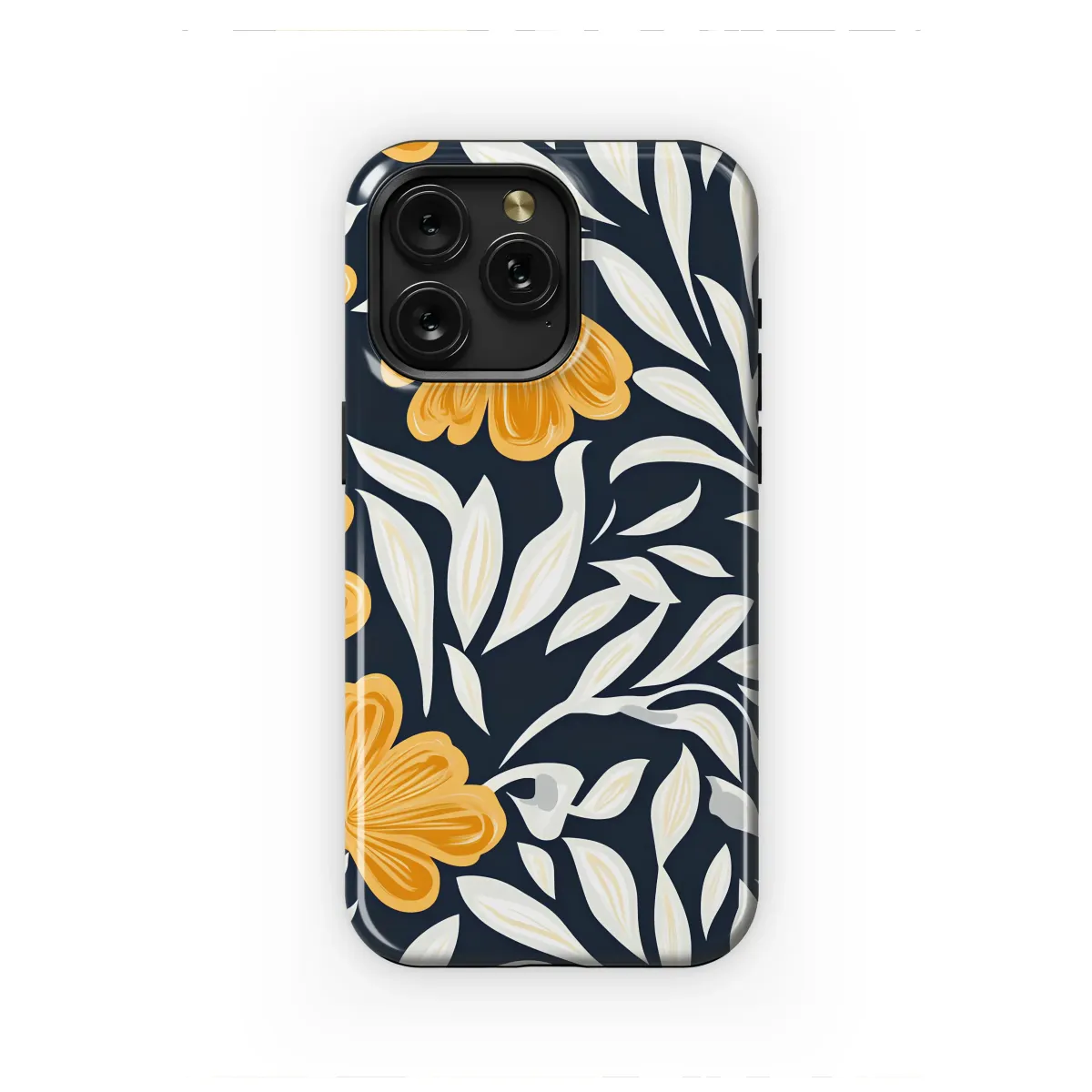 Golden Marigold Midnight Garden Art Phone Case iPhone Samsung Cover Pixel 7299 - Image 1