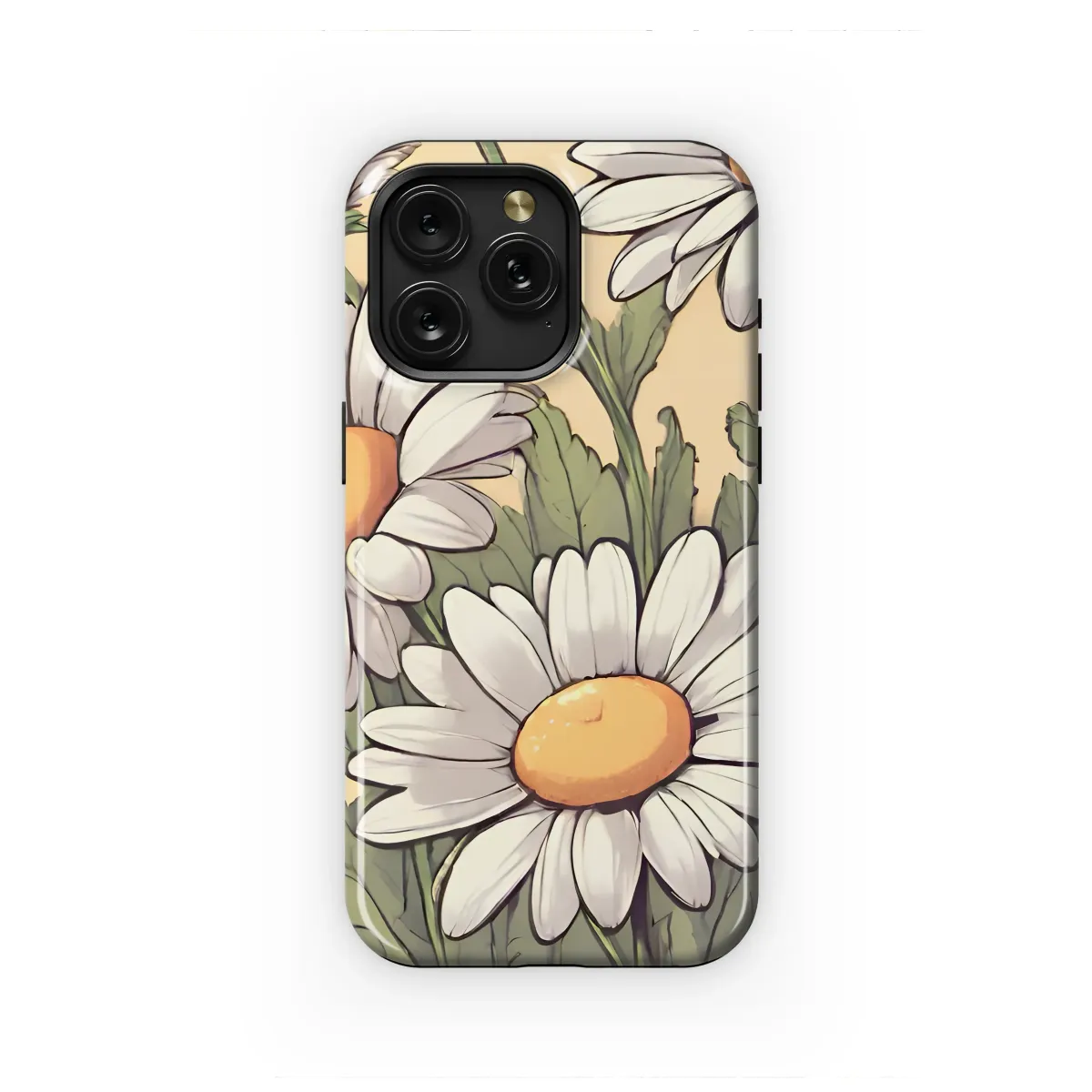 Golden Meadow of Smiling Daisies Phone Case iPhone Samsung Cover Pixel 6883 - Image 1
