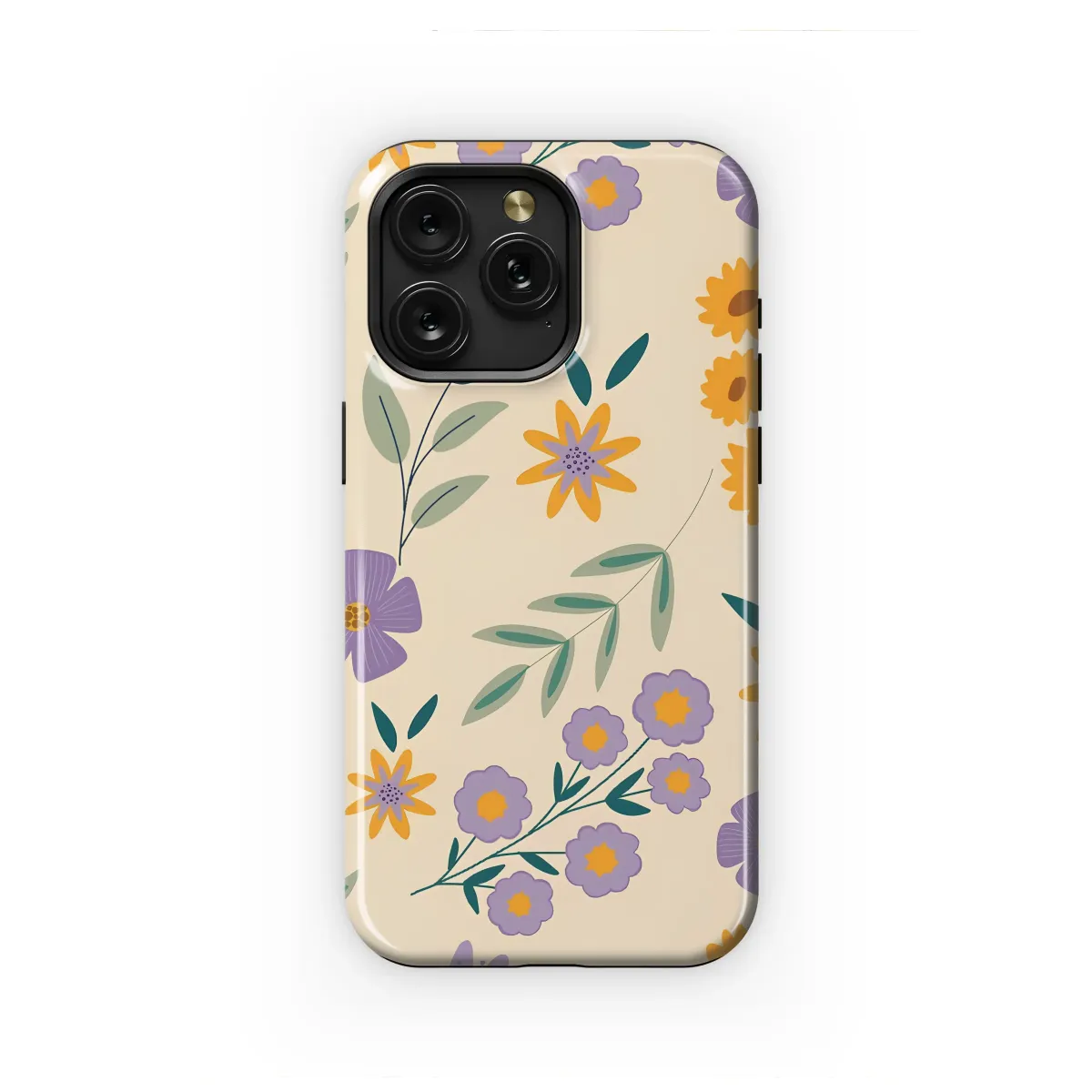Golden Meadow Wildflower Floral Pattern Phone Case iPhone Samsung Cover Pixel 7086 - Image 1