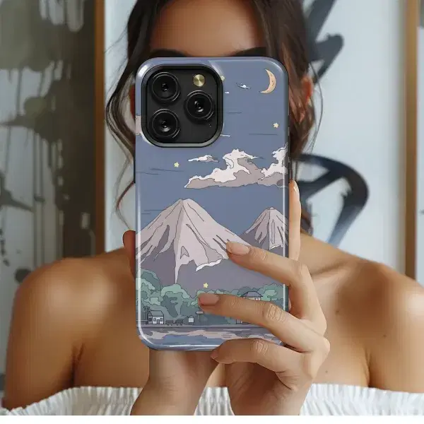 Golden Moon Mountains
 Phone Case iPhone Samsung Cover Pixel 5569 - Image 1