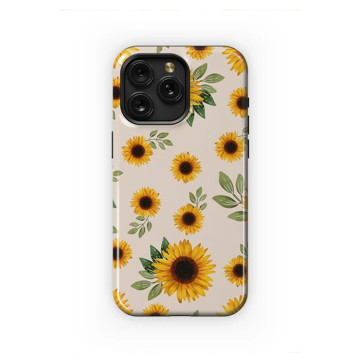 Golden Sunflower Sunshine Botanical Art Phone Case iPhone Samsung Cover Pixel 7149 - Image 1