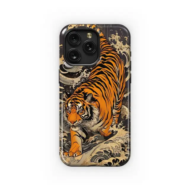 Golden Tiger Wave Art
 Phone Case iPhone Samsung Cover Pixel 5563