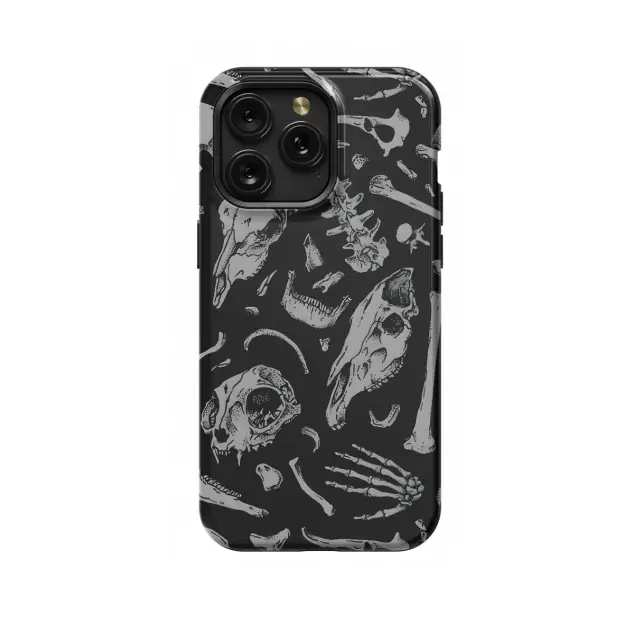 Gothic Animal Skull Phone Case for iPhone, Samsung, and Pixel - Design 615