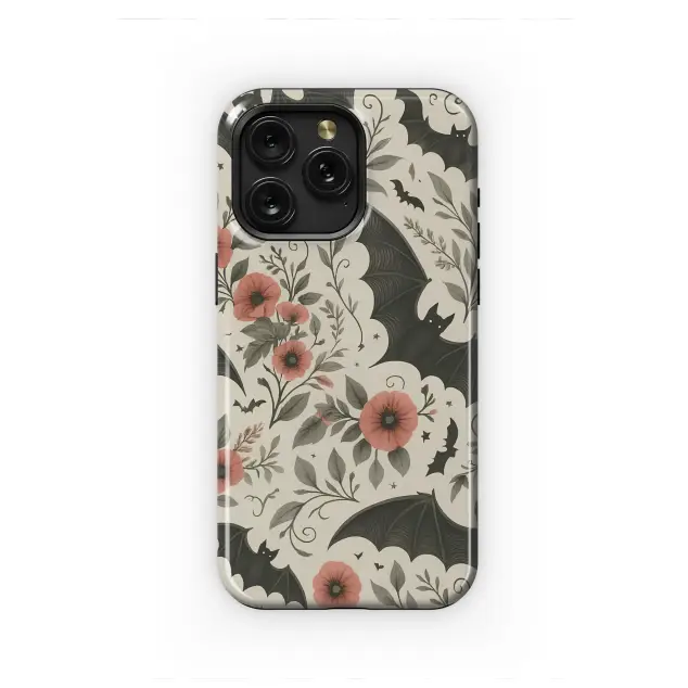 Gothic Botanical Bat Garden Phone Case iPhone Samsung Cover Pixel 7385