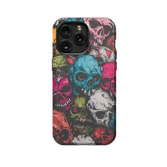 Gothic Colorful Skulls Aesthetic Phone Case iPhone Samsung Pixel & More 86 - Image 1