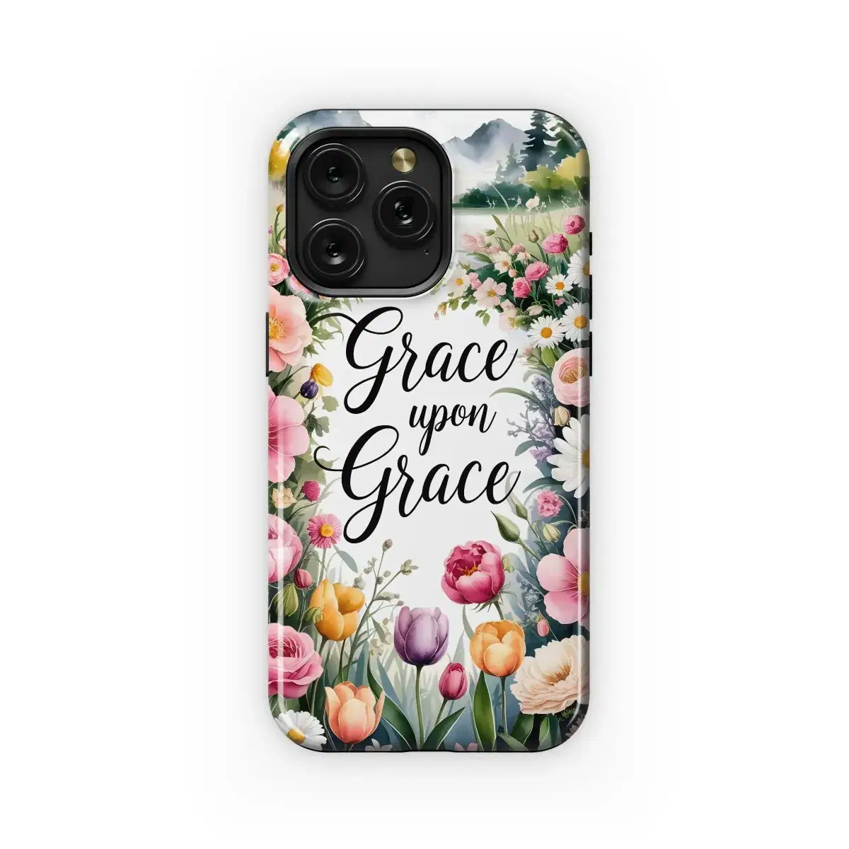 Grace Upon Grace Floral Art Phone Case iPhone Samsung Cover Pixel 5032 - Image 1