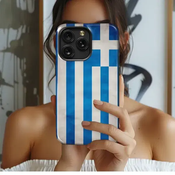 Greek Flag Stripes
 Phone Case iPhone Samsung Cover Pixel 5744 - Image 1