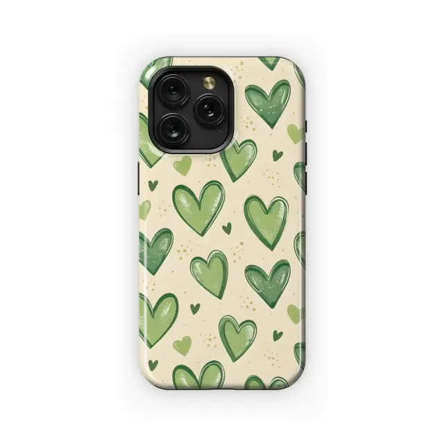 Green Hearts Pattern
 Phone Case iPhone Samsung Cover Pixel 5820