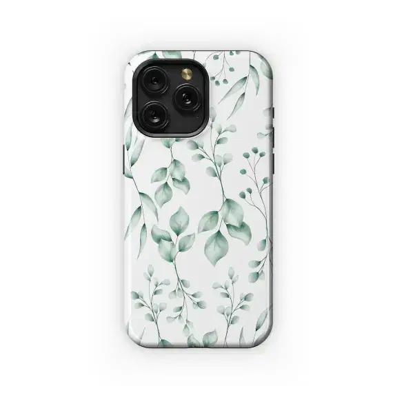Green Watercolor Botanical Pattern Phone Case iPhone Samsung Cover Pixel 5267 - Image 1