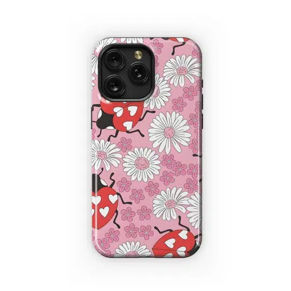 Groovy boho daisy Lady Bug Phone Case iPhone Samsung Cover Pixel 2490 - Image 1