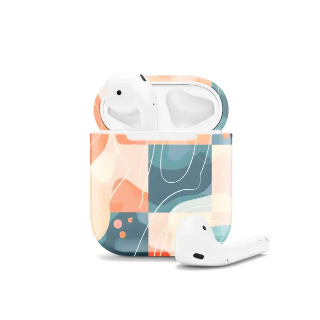 Groovy Floral Pastel Checkered AirPods Case AirPods Pro AirPods Pro 2 AirPods 3 AirPods 2 Glossy 1552