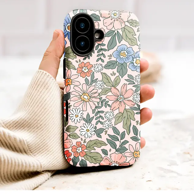 Groovy Wildflower Meadow Botanical Print Phone Case Cover for iPhone 17 Pro Max 16 15 Plus 14 13 Mini Samsung S26 S25 Google Pixel 10 9 9909