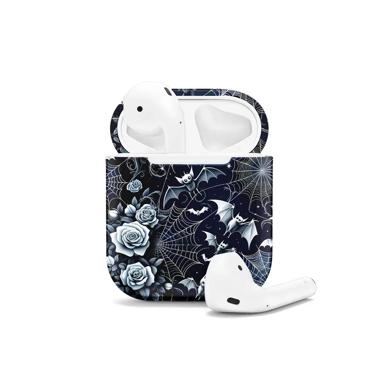 Halloween Spider Web Bat Spooky AirPods Case AirPods Pro AirPods Pro 2 AirPods 3 AirPods 2 Glossy 1581 - Image 1
