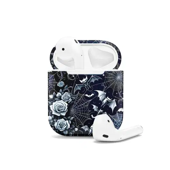 Halloween Spider Web Bat Spooky AirPods Case AirPods Pro AirPods Pro 2 AirPods 3 AirPods 2 Glossy 1581 - Image 1