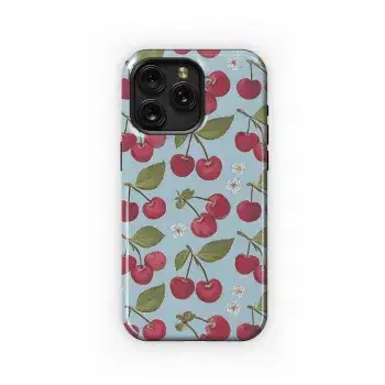 Hand drawn flower and berry Phone Case iPhone Samsung Cover Pixel 3755 - Image 1