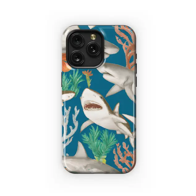 Happy Sharks Phone Case iPhone Samsung Cover Pixel 2946
